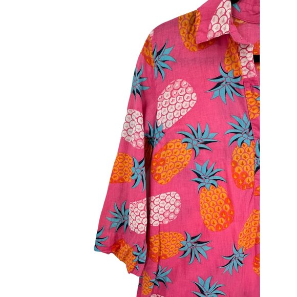 Women's Mudpie‎ Tunic Top Size Medium Colorful Bright 1/2 sleeves Beach Resort - Picture 6 of 10
